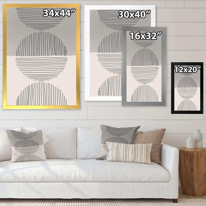 Minimal Geometric Lines And Circle IX - Modern Wall Art Prints