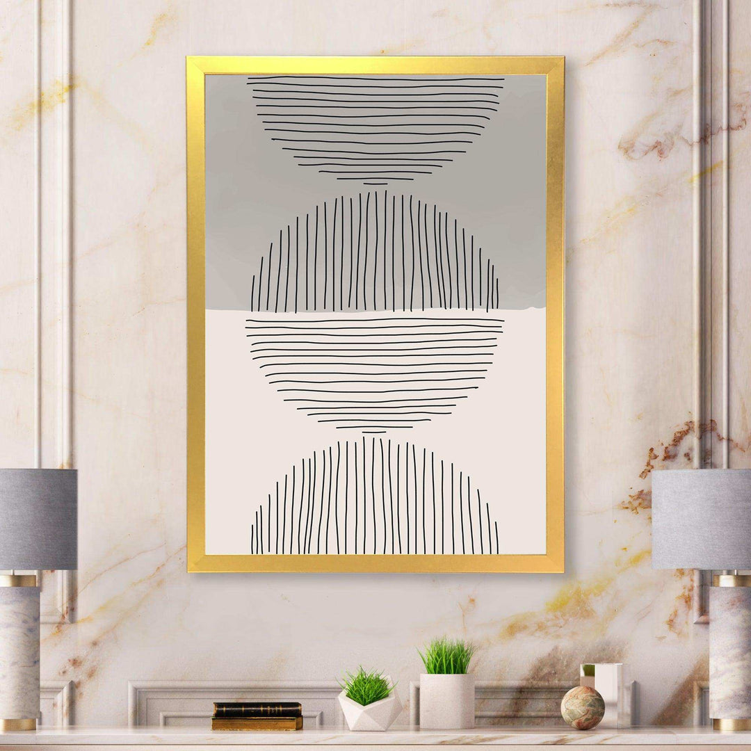 Minimal Geometric Lines And Circle IX - Modern Wall Art Prints