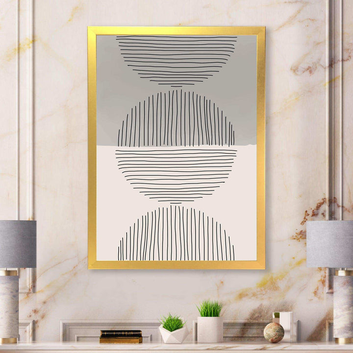 Minimal Geometric Lines And Circle IX - Modern Wall Art Prints