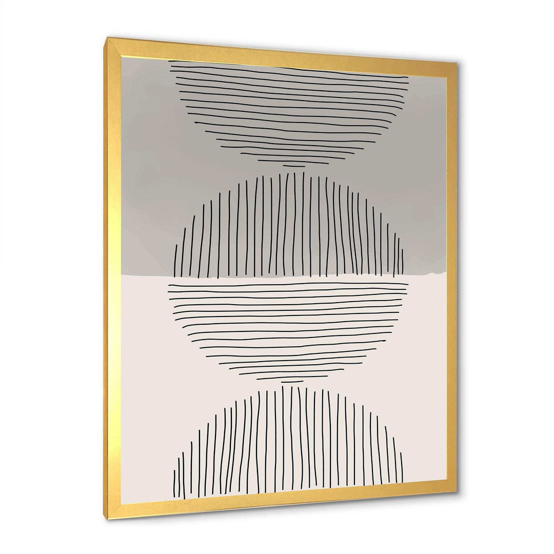 Minimal Geometric Lines And Circle IX - Modern Wall Art Prints