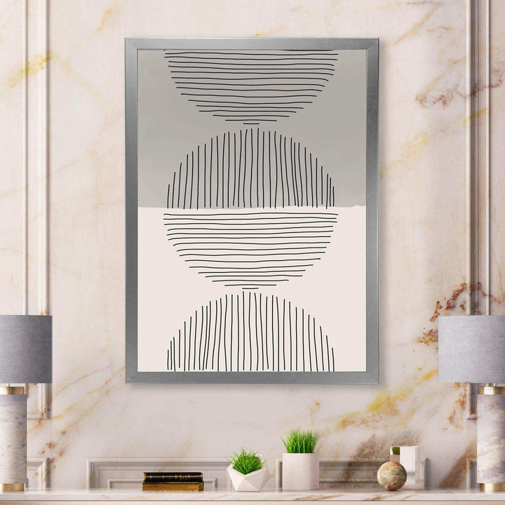 Minimal Geometric Lines And Circle IX - Modern Wall Art Prints