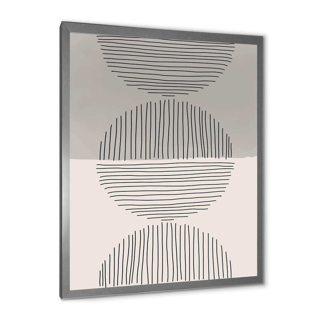 Minimal Geometric Lines And Circle IX - Modern Wall Art Prints