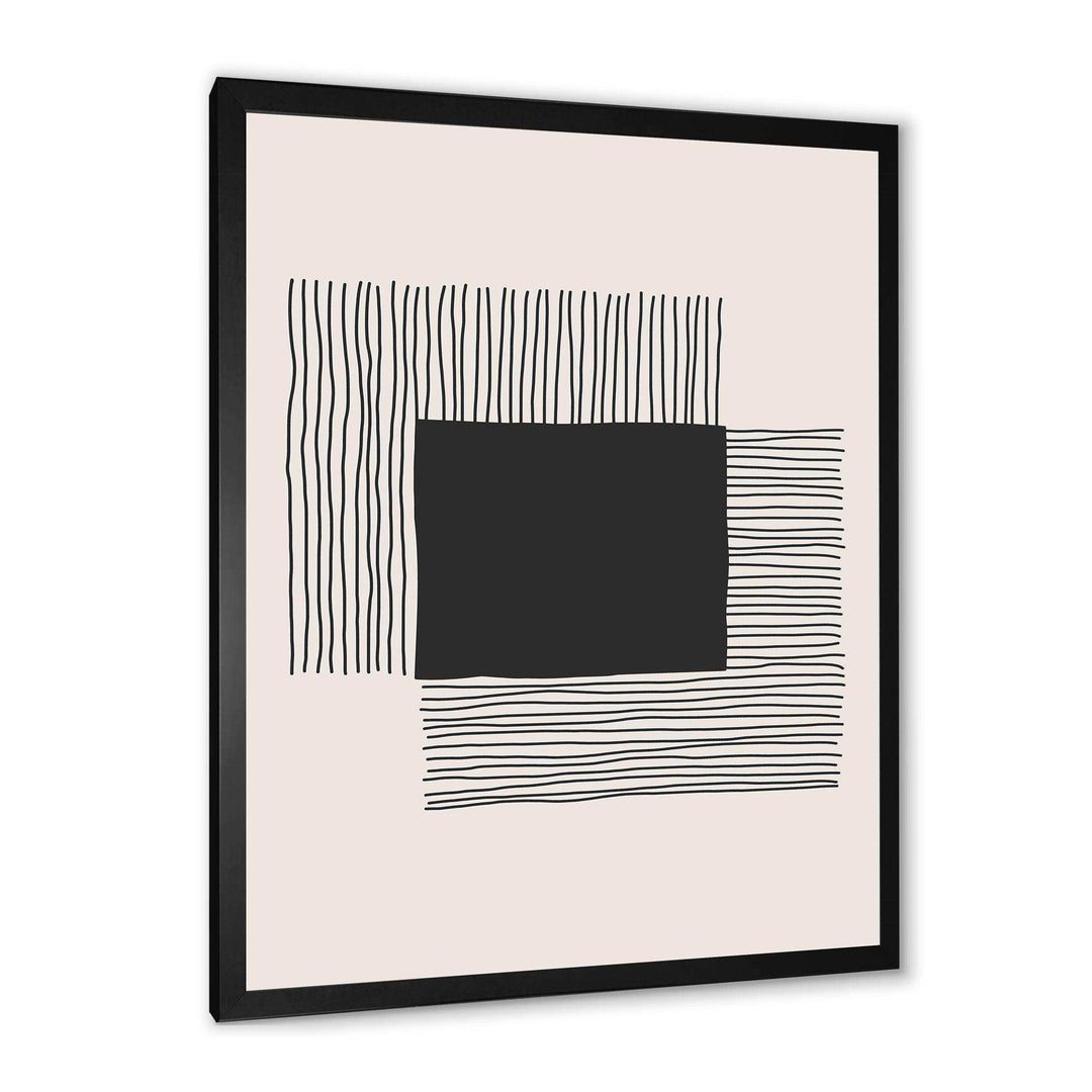 Minimal Geometric Lines And Squares VI - Modern Living Room Wall Decor