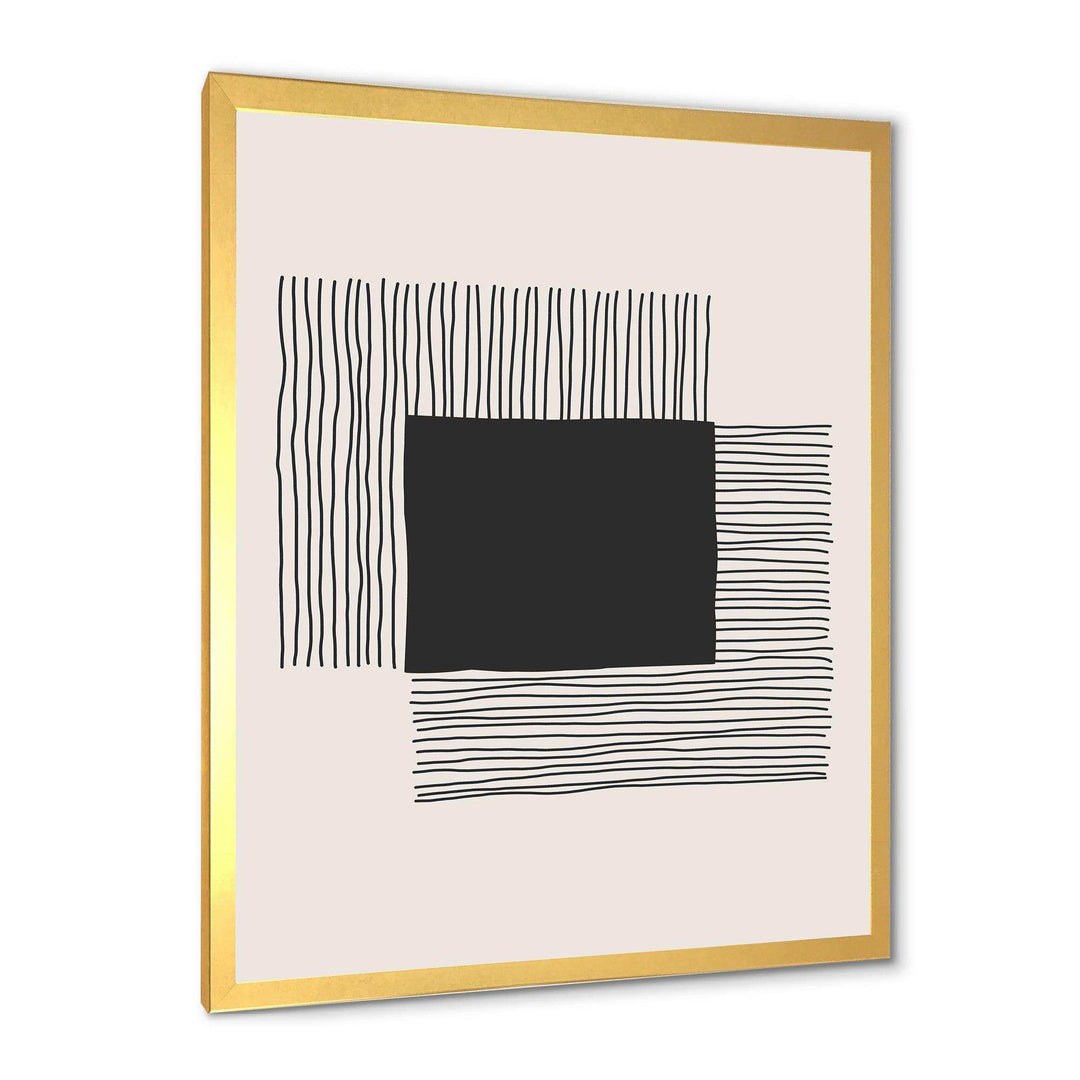 Minimal Geometric Lines And Squares VI - Modern Living Room Wall Decor