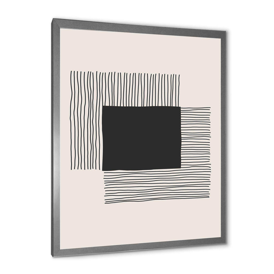 Minimal Geometric Lines And Squares VI - Modern Living Room Wall Decor