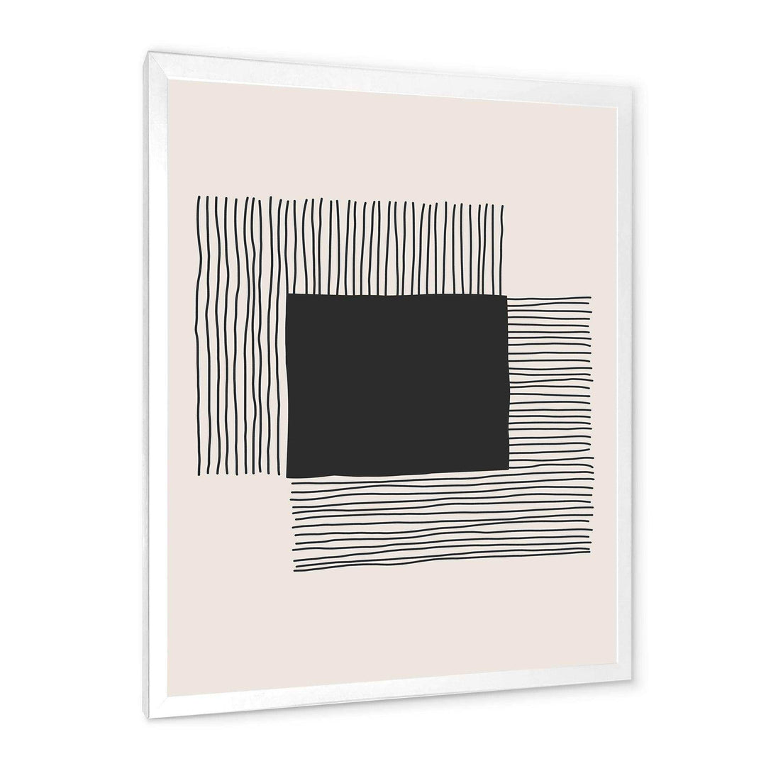 Minimal Geometric Lines And Squares VI - Modern Living Room Wall Decor
