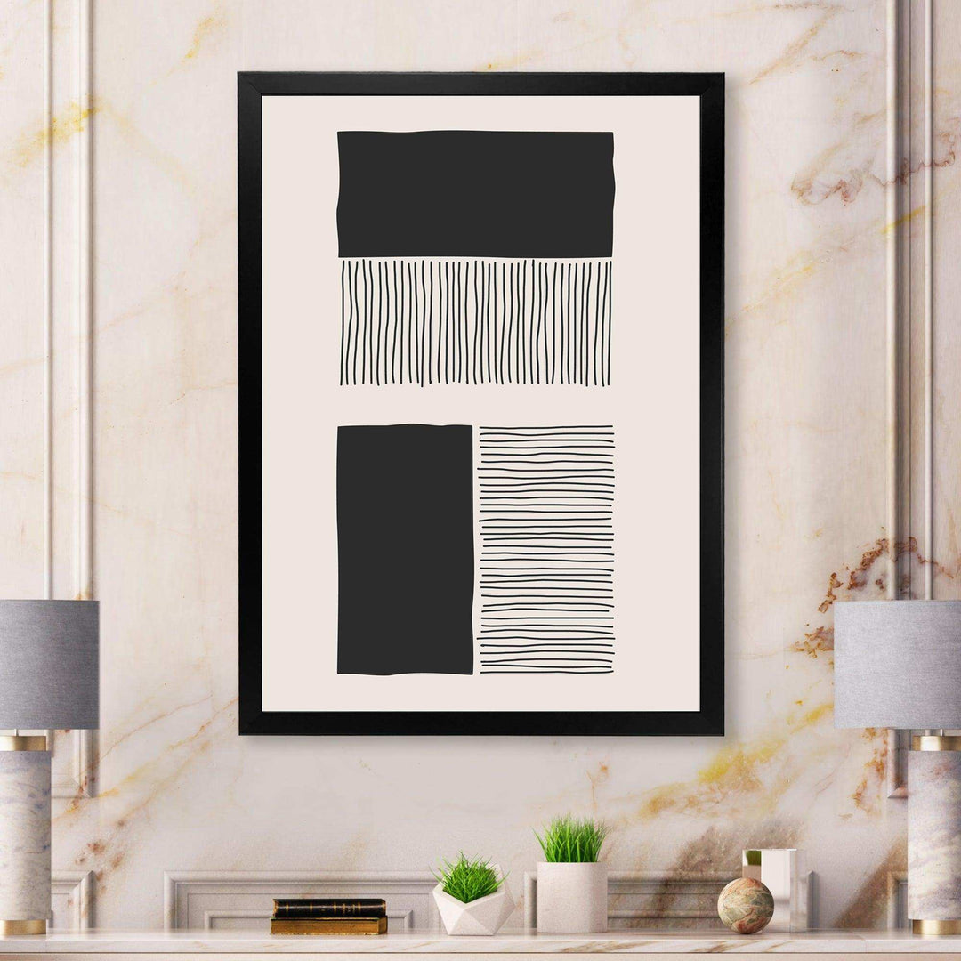 Minimal Geometric Lines And Squares VII - Modern Canvas Wall Art