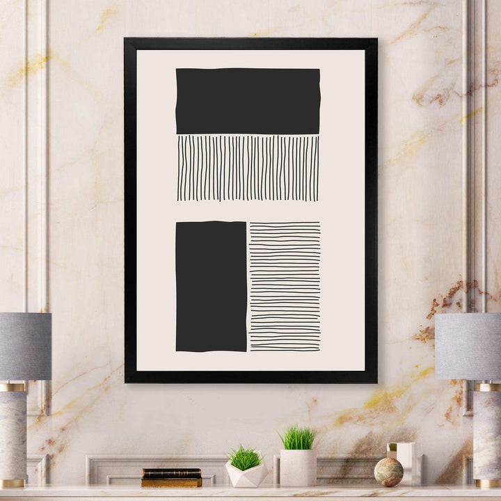 Minimal Geometric Lines And Squares VII - Modern Canvas Wall Art