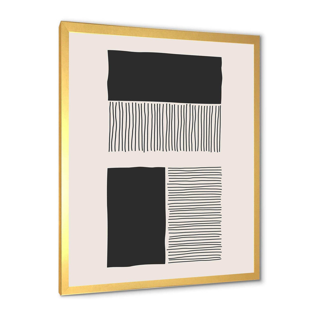 Minimal Geometric Lines And Squares VII - Modern Canvas Wall Art