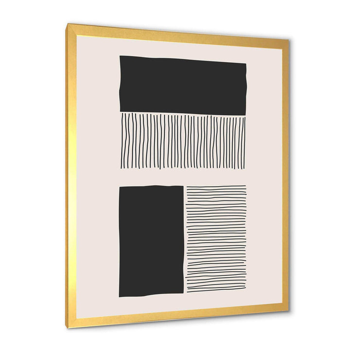 Minimal Geometric Lines And Squares VII - Modern Canvas Wall Art