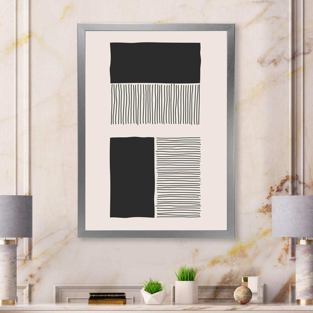 Minimal Geometric Lines And Squares VII - Modern Canvas Wall Art