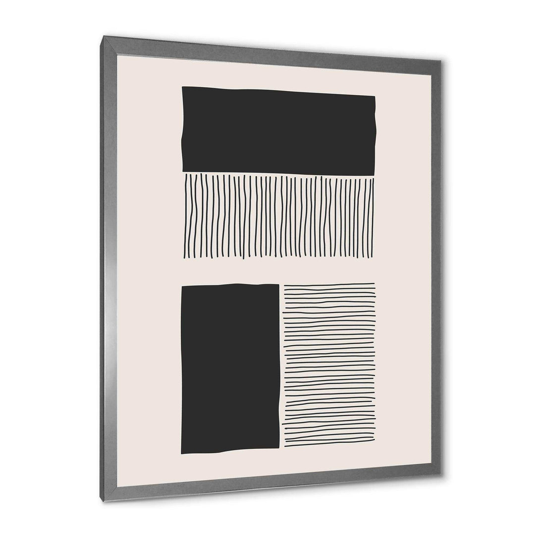 Minimal Geometric Lines And Squares VII - Modern Canvas Wall Art