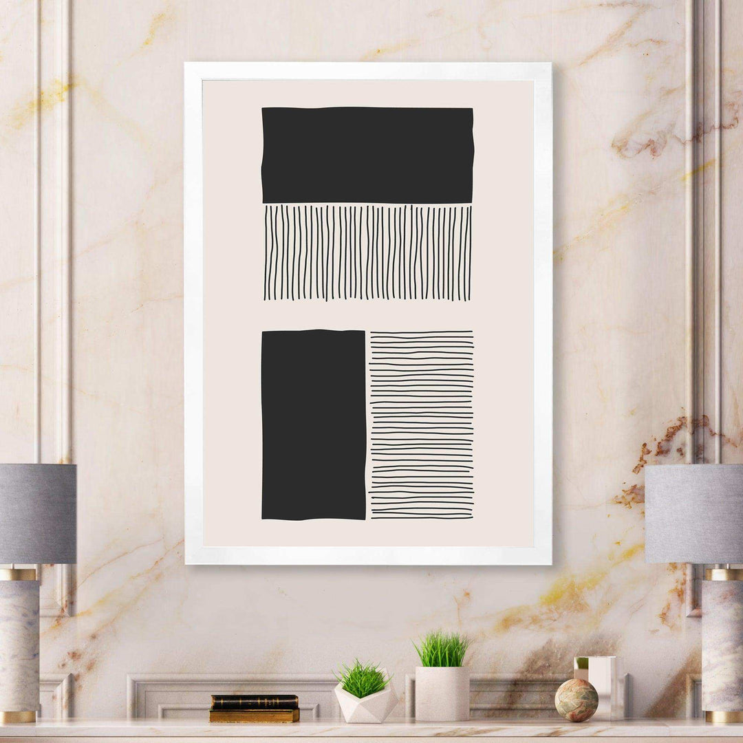 Minimal Geometric Lines And Squares VII - Modern Canvas Wall Art