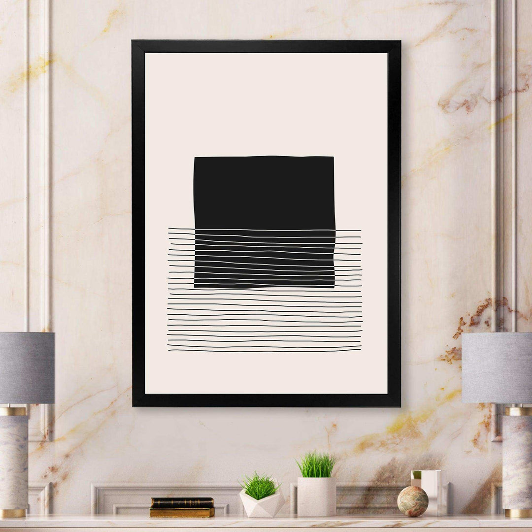 Minimal Geometric Lines And Squares VIII - Modern Canvas Wall Art