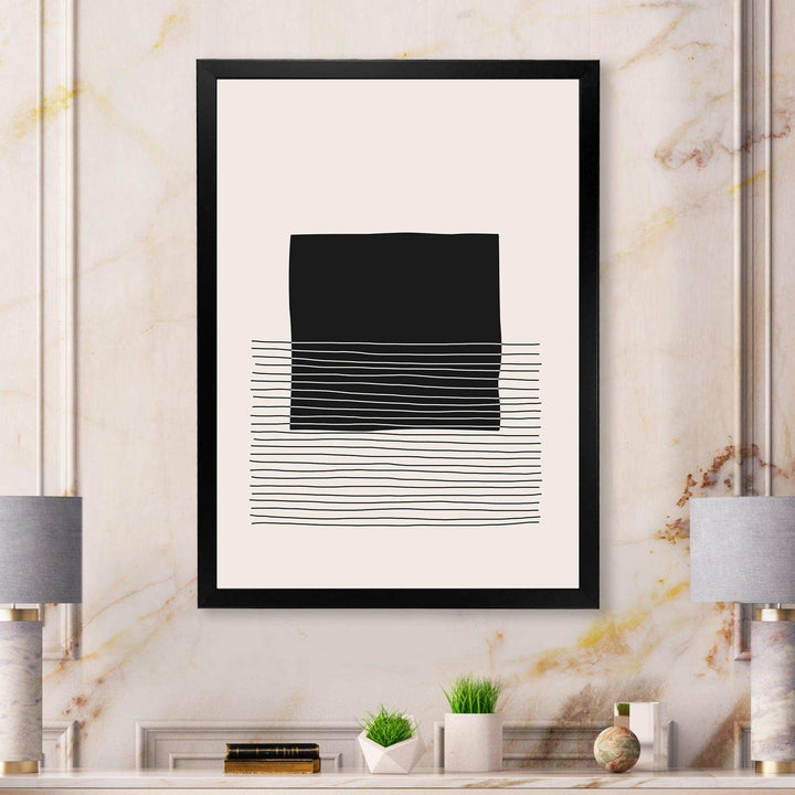 Minimal Geometric Lines And Squares VIII - Modern Canvas Wall Art