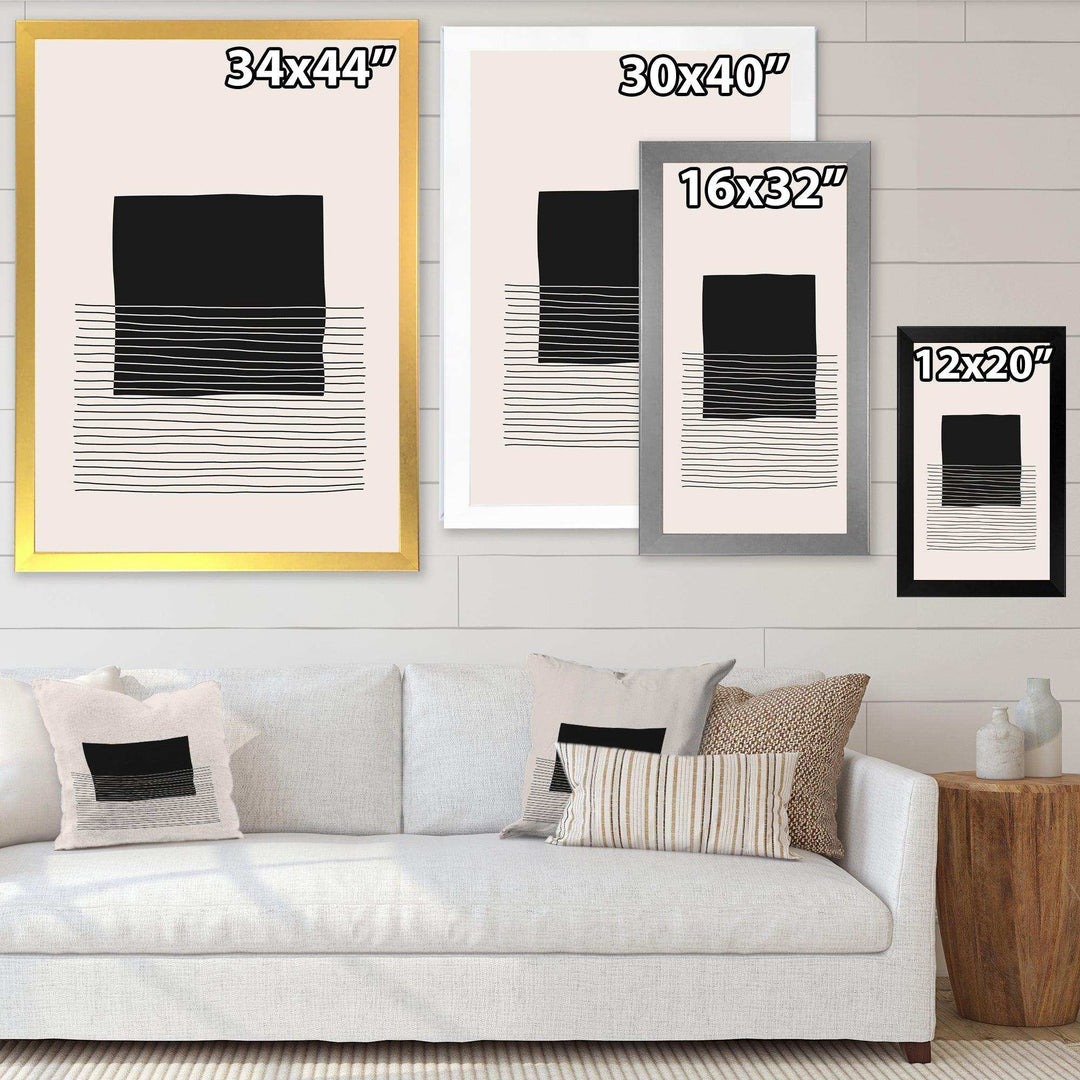 Minimal Geometric Lines And Squares VIII - Modern Canvas Wall Art