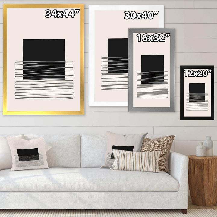 Minimal Geometric Lines And Squares VIII - Modern Canvas Wall Art