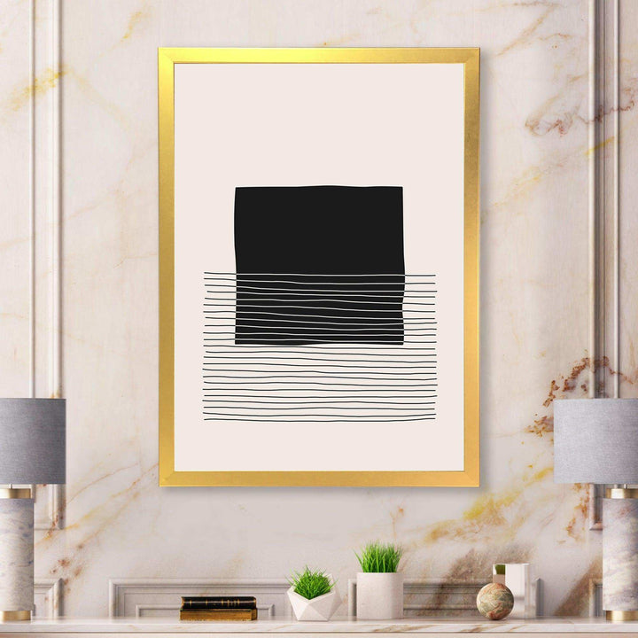 Minimal Geometric Lines And Squares VIII - Modern Canvas Wall Art