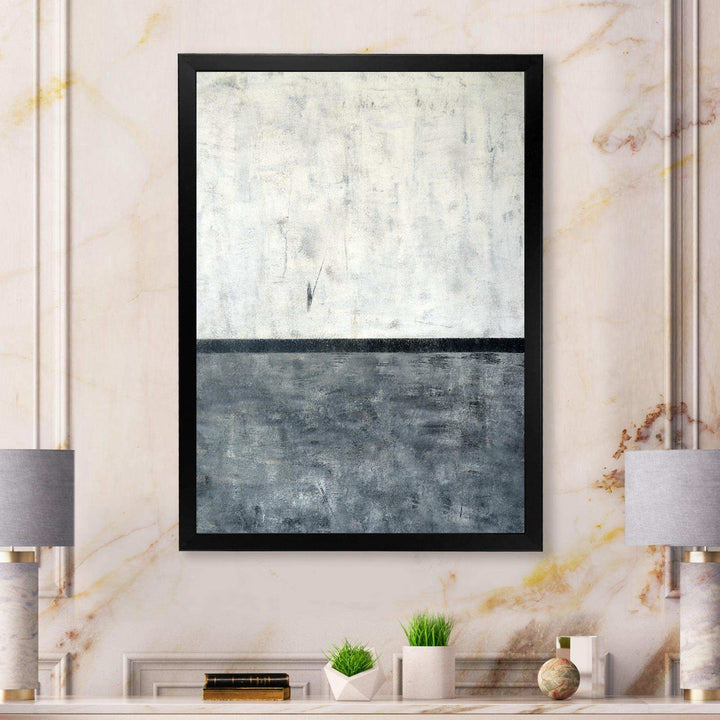 Grey and White Abstract Art - Modern Bedroom Wall Art