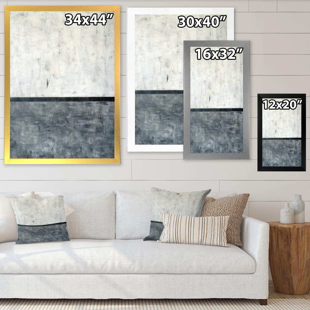 Grey and White Abstract Art - Modern Bedroom Wall Art