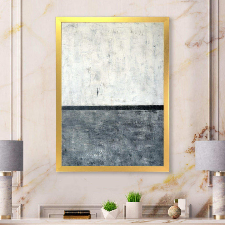 Grey and White Abstract Art - Modern Bedroom Wall Art