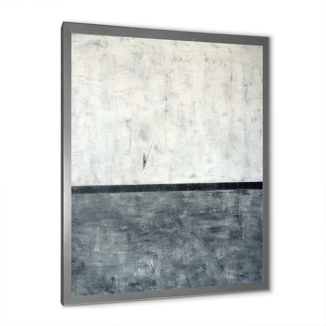 Grey and White Abstract Art - Modern Bedroom Wall Art