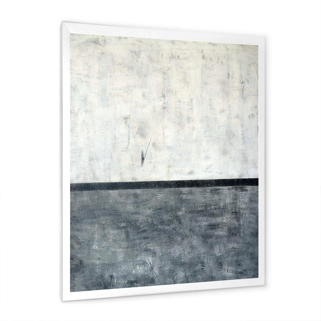 Grey and White Abstract Art - Modern Bedroom Wall Art