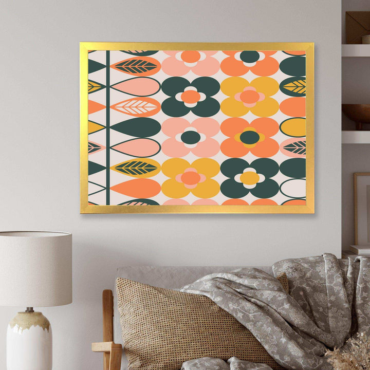 Botanical Retro Design I - Bedroom Wall Art