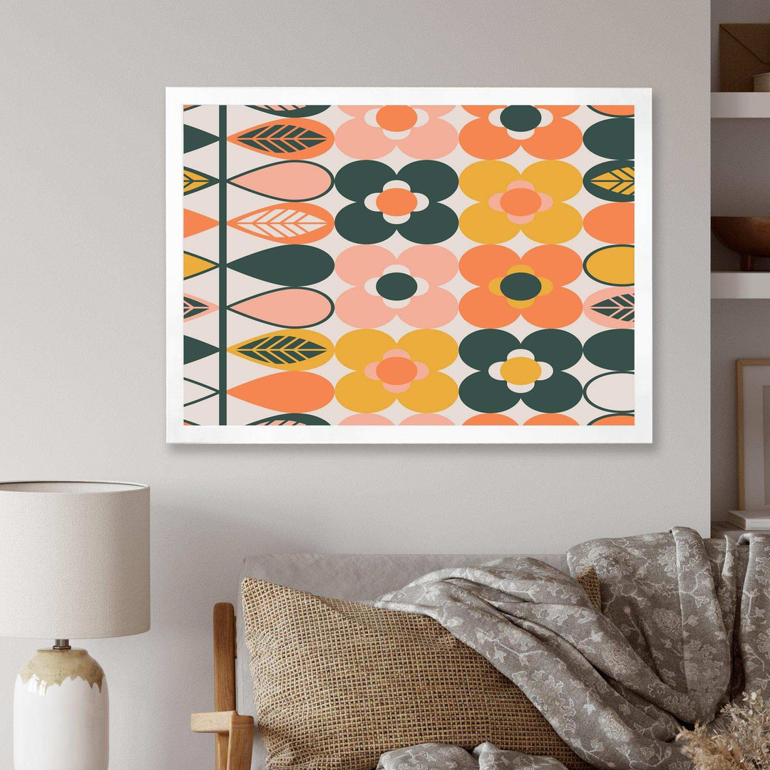 Botanical Retro Design I - Bedroom Wall Art