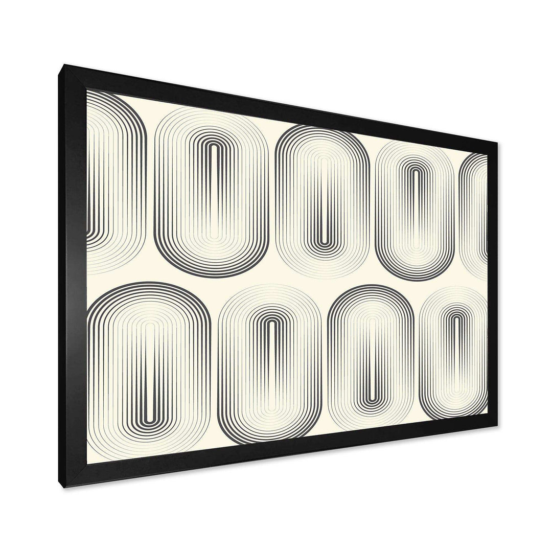 Retro Curved Minimal Geometric Ornament I - Living Room Wall Decor