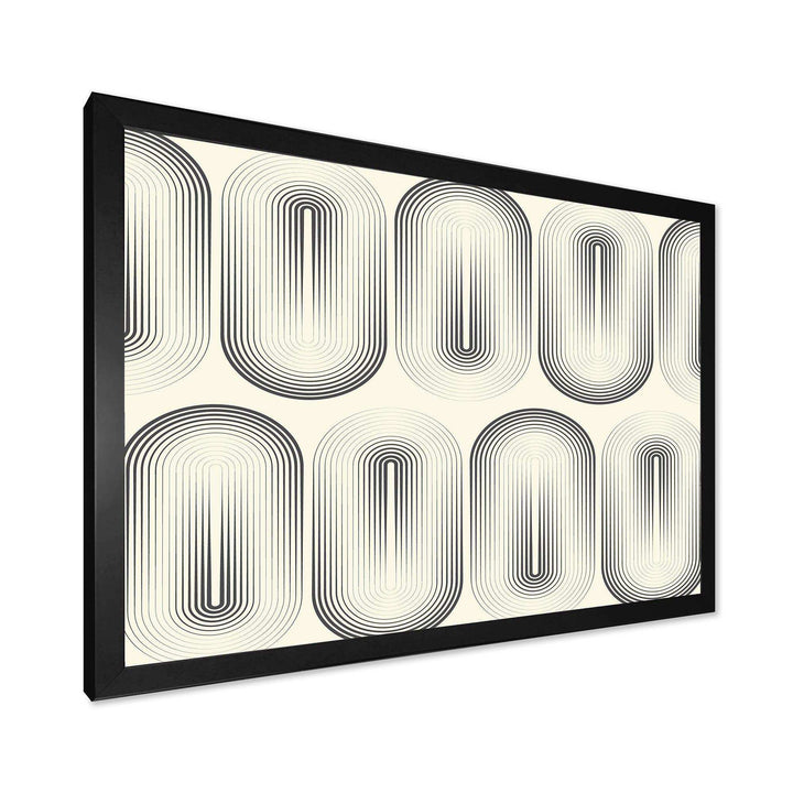 Retro Curved Minimal Geometric Ornament I - Living Room Wall Decor