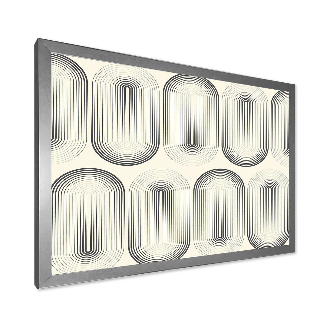 Retro Curved Minimal Geometric Ornament I - Living Room Wall Decor