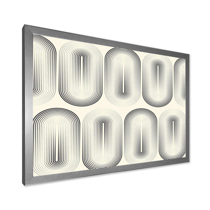 Retro Curved Minimal Geometric Ornament I - Living Room Wall Decor