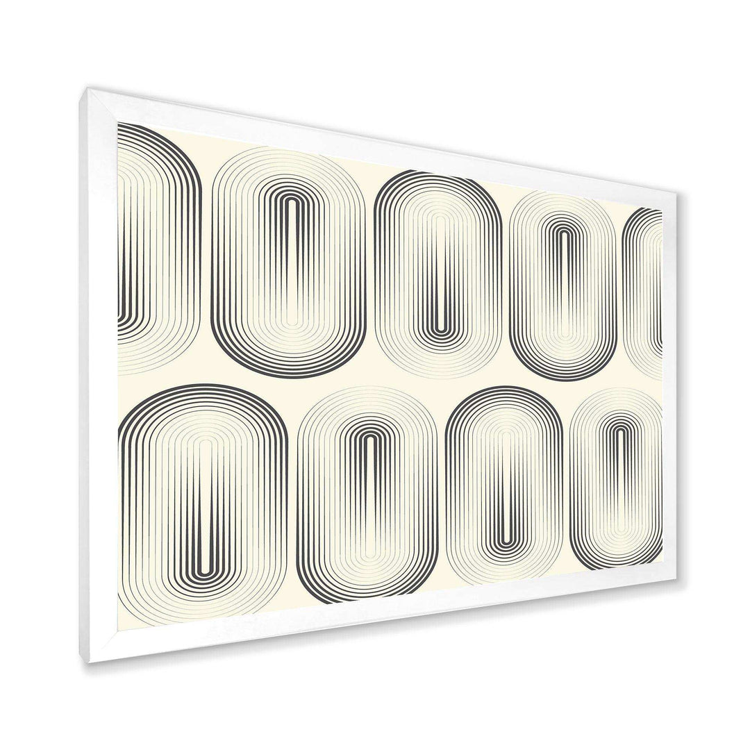 Retro Curved Minimal Geometric Ornament I - Living Room Wall Decor