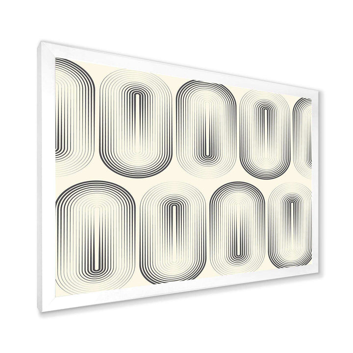 Retro Curved Minimal Geometric Ornament I - Living Room Wall Decor