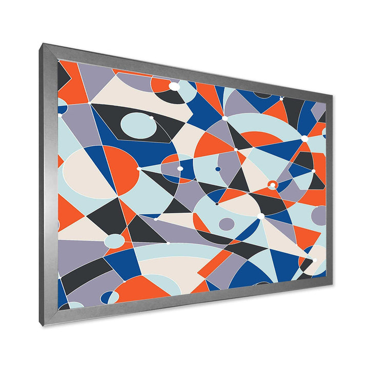 Retro Geometric Grid IV - Bedroom Wall Art