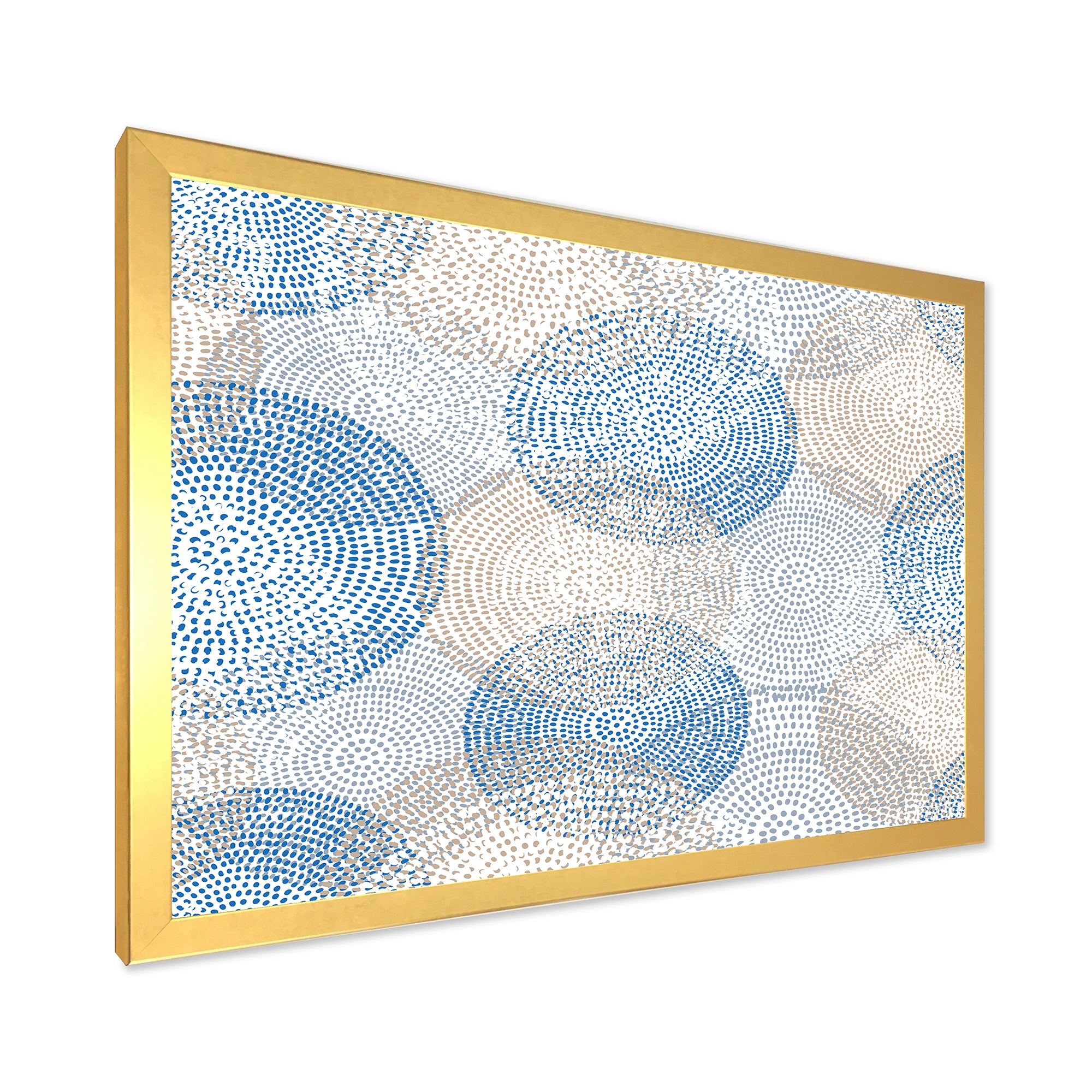Abstract Retro Design I Framed Print Vibrant Gold - 1.5" Width