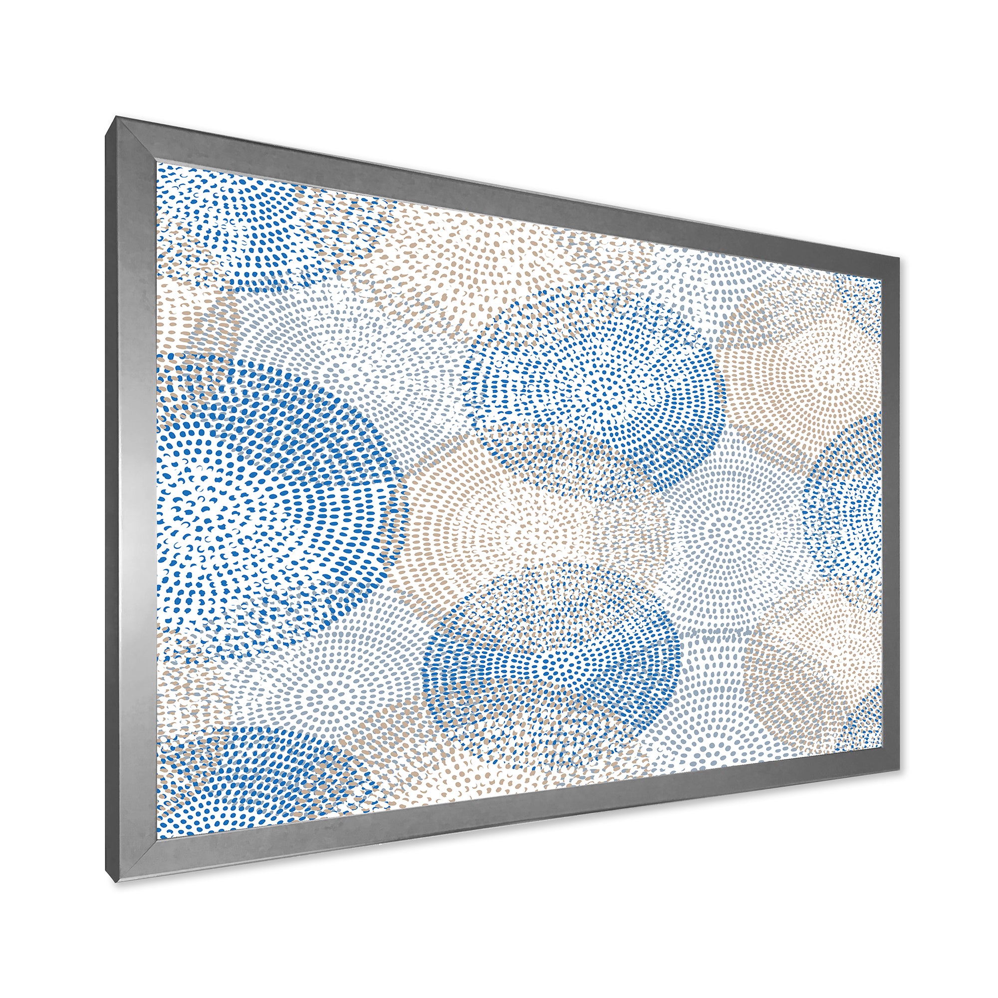 Abstract Retro Design I Framed Print Matte White - 1.5" Width