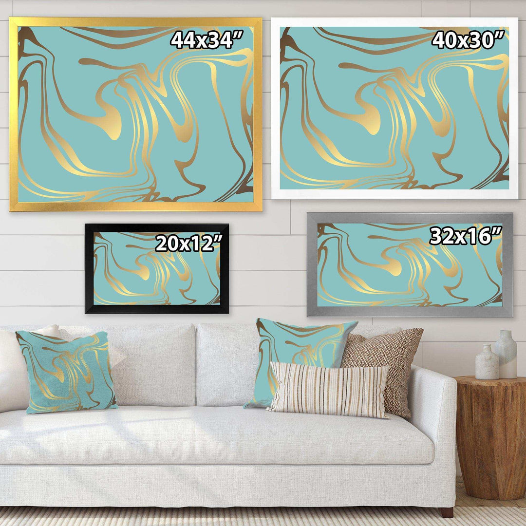Golden Marble Design I - Wall Art Prints