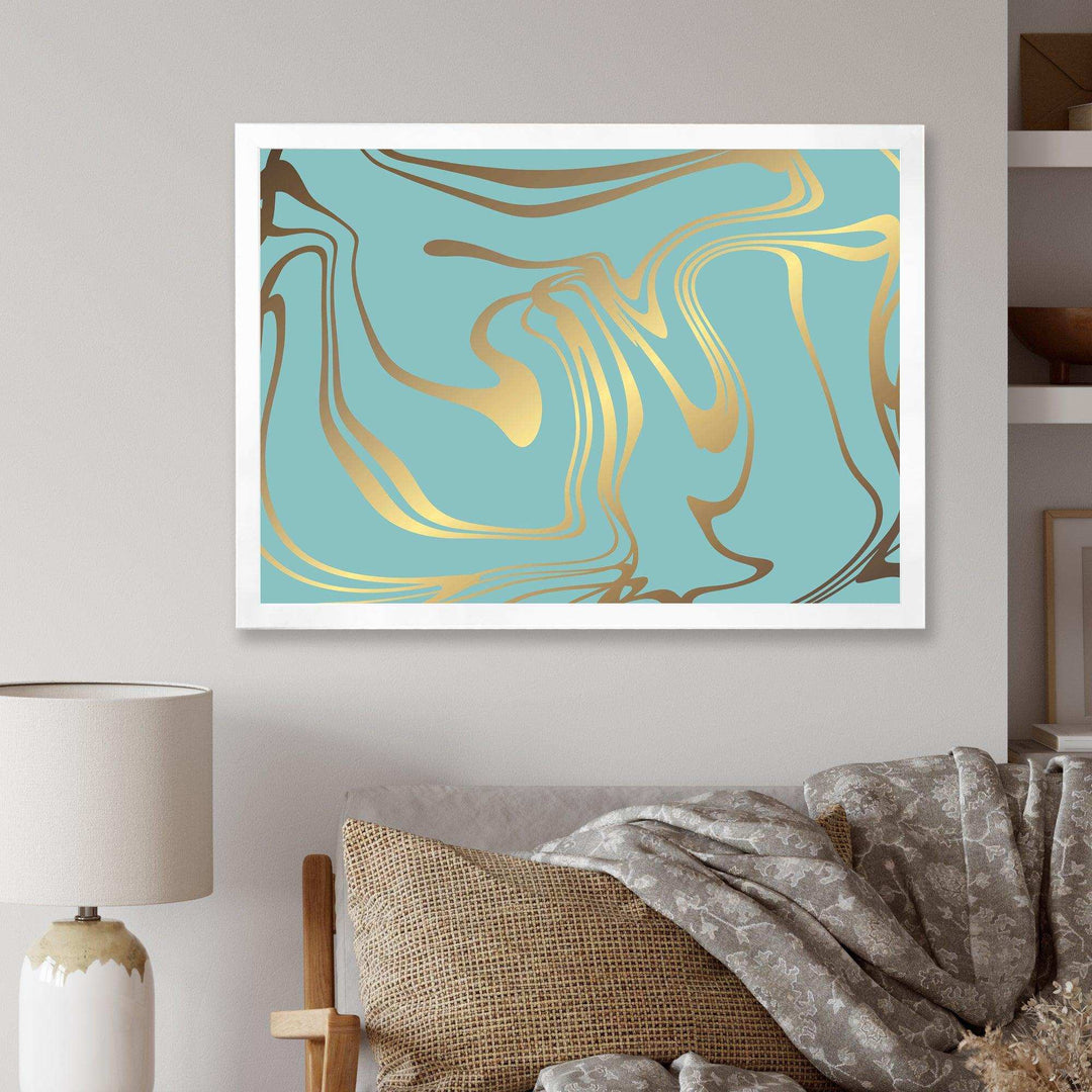 Golden Marble Design I - Wall Art Prints