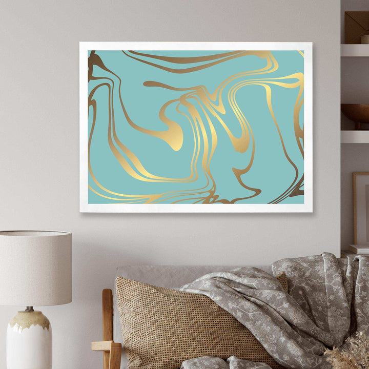 Golden Marble Design I - Wall Art Prints