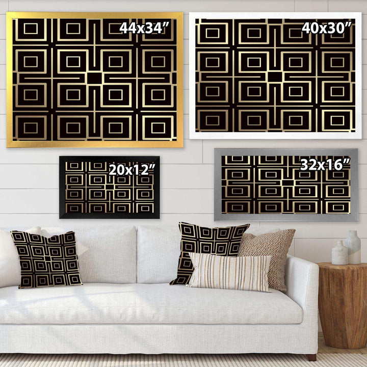 Golden Luxury Metallic Geometrics  XII - Canvas Wall Art