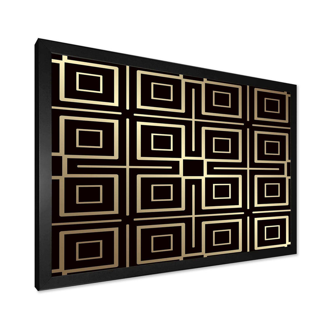 Golden Luxury Metallic Geometrics  XII - Canvas Wall Art