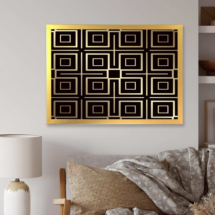 Golden Luxury Metallic Geometrics  XII - Canvas Wall Art