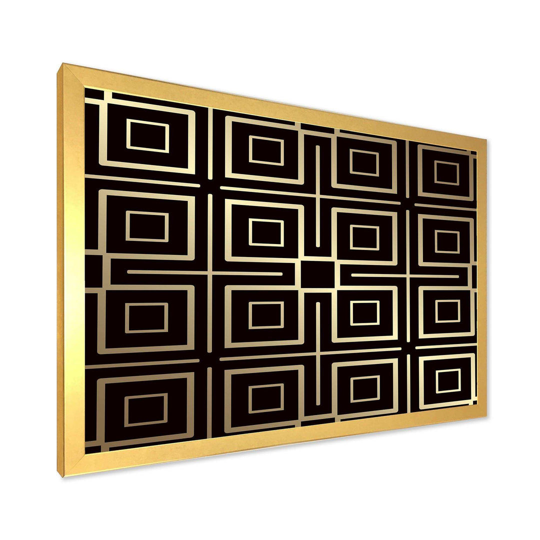 Golden Luxury Metallic Geometrics  XII - Canvas Wall Art