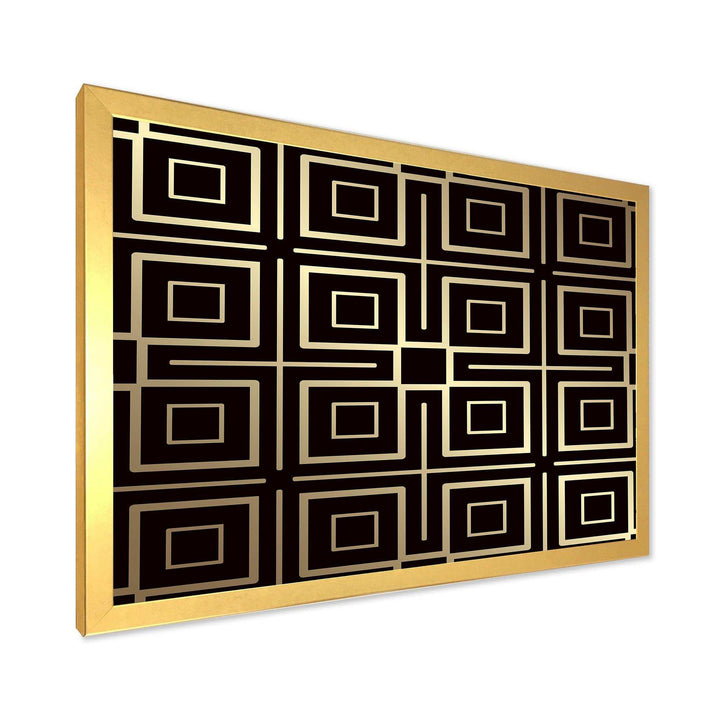 Golden Luxury Metallic Geometrics  XII - Canvas Wall Art