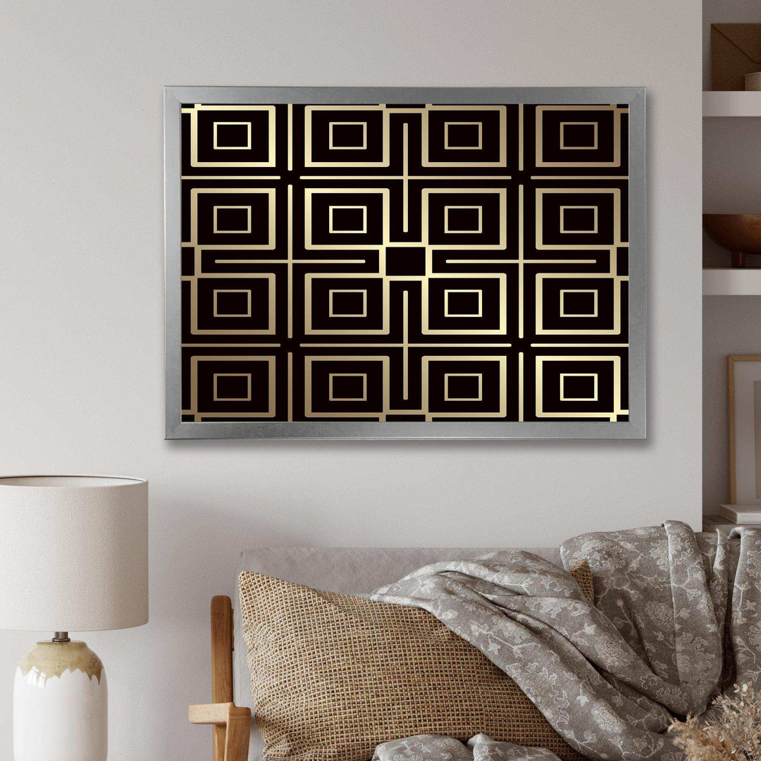 Golden Luxury Metallic Geometrics  XII - Canvas Wall Art