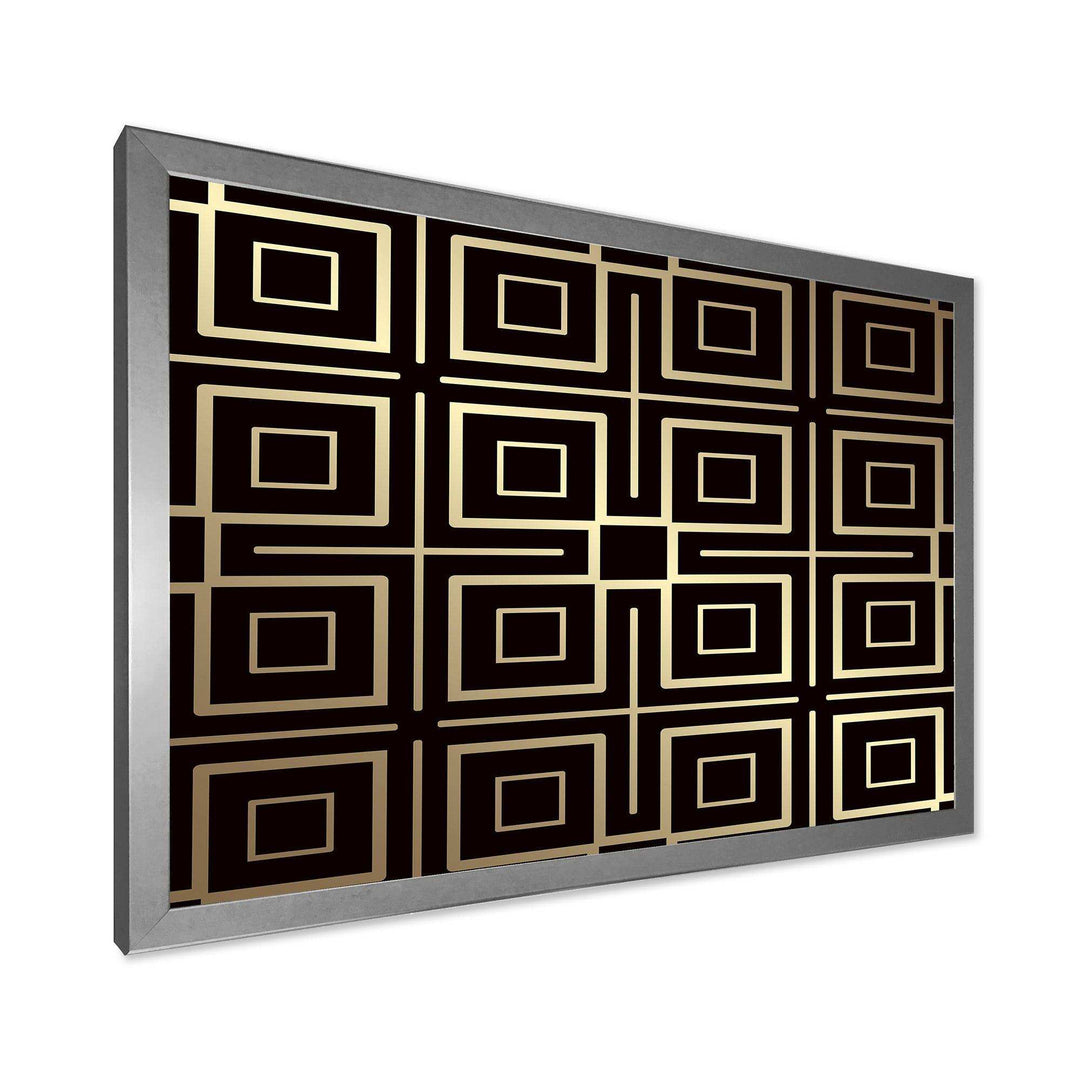 Golden Luxury Metallic Geometrics  XII - Canvas Wall Art