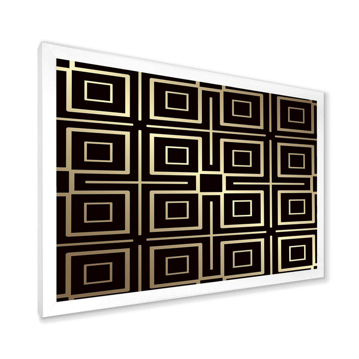 Golden Luxury Metallic Geometrics  XII - Canvas Wall Art