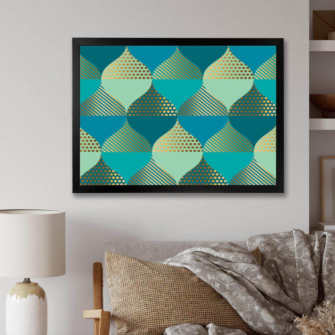 Luxury Retro Drops I - Living Room Wall Decor